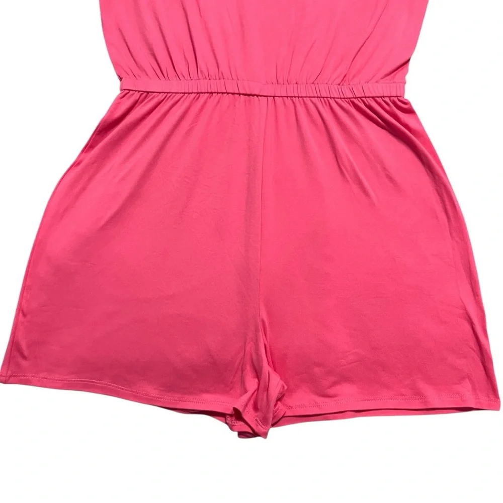 NEW BCBG Girls L (14/16) Pink Ruffle Sleeve Romper